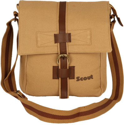 

Scout Men & Women Casual Beige Canvas Sling Bag