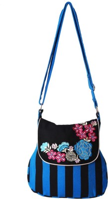 

Bag Factory Girls Casual Blue, Black, Pink Canvas Sling Bag, Black;blue;pink