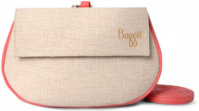 Baggit Women Casual White PU Sling Bag