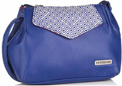 

Peperone Women Casual Blue PU Sling Bag