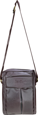 

Da Tasche Boys & Girls Casual Brown Leatherette Sling Bag