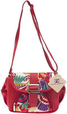 

Fashion Knockout Girls Casual Red PU Sling Bag