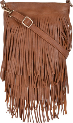 

Kleio Women Casual Brown PU Sling Bag
