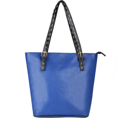 

Pink Rose Women Casual Blue PU Tote