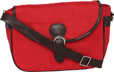 

Campus Sutra Men & Women Casual Red Denim Messenger Bag