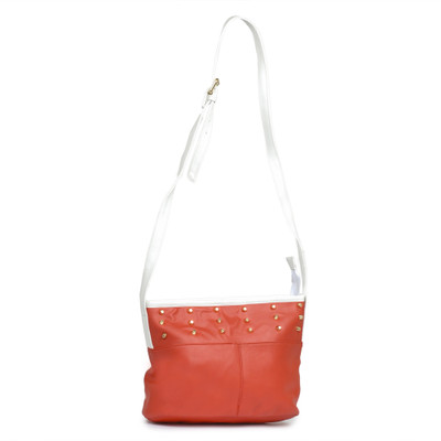

Lychee Women Red, White PU Sling Bag