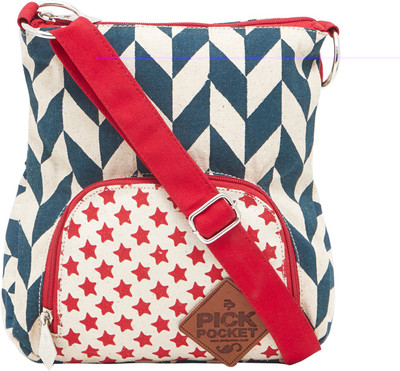 

Pickpocket Women Casual Multicolor Canvas Sling Bag