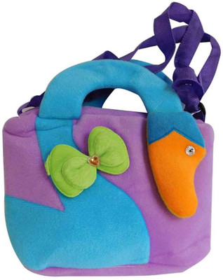 

Laviva Girls Purple Velvet Sling Bag