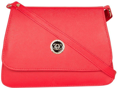 

MTE Girls Casual Red Leatherette Sling Bag