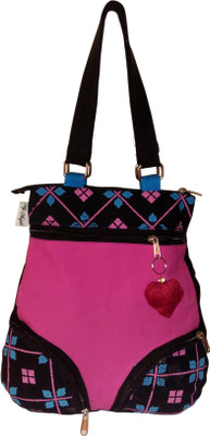 

Fly Angels Women Casual Black Canvas Sling Bag