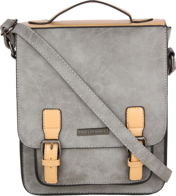 

Lino Perros Women Casual Grey Leatherette Sling Bag