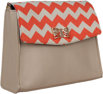 

Berrypeckers Women Casual Beige PU Sling Bag