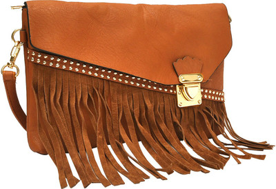 

Hawai Women Evening/Party Brown PU Sling Bag