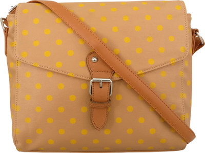 Toteteca Bag Works Women Casual Tan PU Sling Bag
