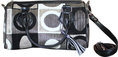 

Aazi Women Casual Black Jute Sling Bag