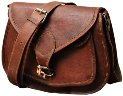

Pranjals House Girls Casual Brown Genuine Leather Shoulder Bag