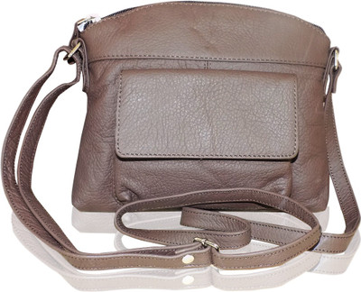 

Style 98 Girls Casual Brown Genuine Leather Sling Bag