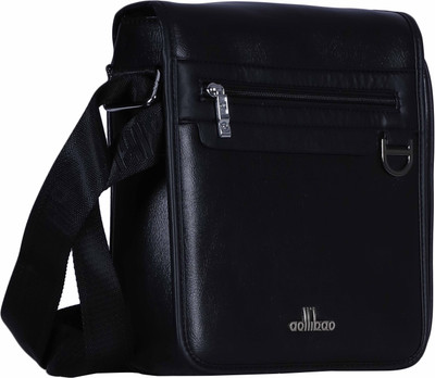 

SS Magic Men & Women Formal Black Genuine Leather Sling Bag