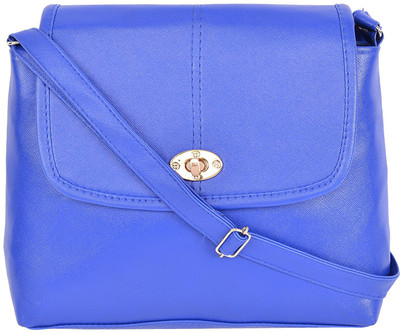 

Alia Girls Casual Blue Leatherette Sling Bag