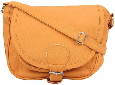 

Cottage Men & Women Casual Orange PU Sling Bag