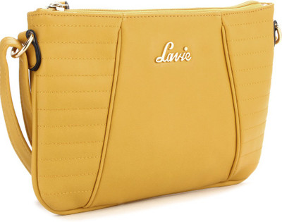 Lavie Women Casual Yellow PU Sling Bag
