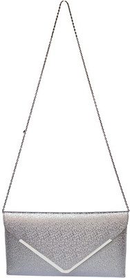

Essart Women Casual Silver PU Sling Bag