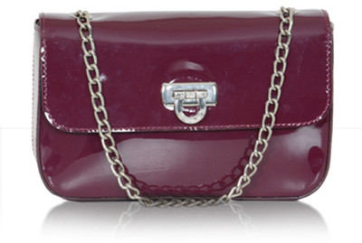 

La Roma Women Evening/Party Purple Genuine Leather Sling Bag