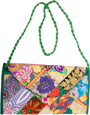 

Craftsman Enterprises Girls Casual Multicolor Cotton Sling Bag