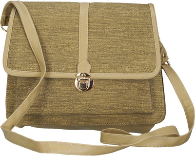 

Leather Land Girls Casual Beige PU Sling Bag
