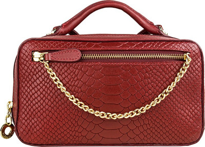 

Hidesign Women Casual Red Genuine Leather Sling Bag