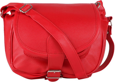 

Deep Rocks Women Casual Red PU Sling Bag