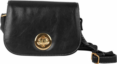 

Just Women Girls Casual Black PU Sling Bag