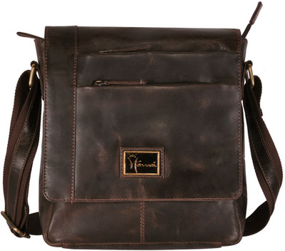 

Hawai Men & Women Formal Brown Genuine Leather Sling Bag