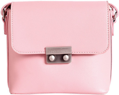 

Lino Perros Women Casual Pink Leatherette Sling Bag