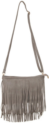 

Peaubella Girls Casual Grey Leatherette Sling Bag