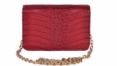 

Peaubella Women Evening/Party Red Leatherette Sling Bag