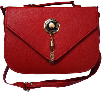 

Navaksha Women Red PU Sling Bag