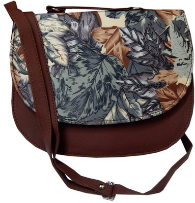 

Navaksha Women Brown PU Sling Bag