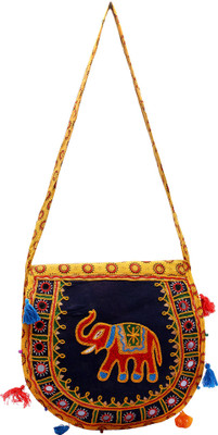 

Rastogi Handicrafts Women Casual Yellow Cotton Sling Bag