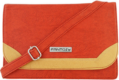 

Fantosy Women Casual Orange PU Shoulder Bag