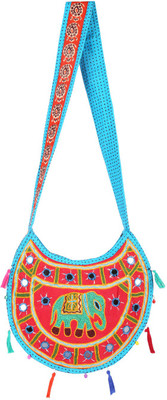 

Rajrang Women Casual Red, Blue, Green Cotton Sling Bag, Blue;green;red