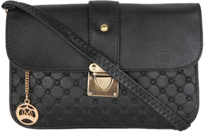 

Moedbuille Women Casual Black PU Sling Bag