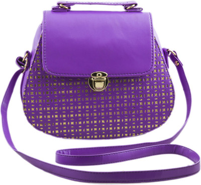 

Voaka Women Casual Purple PU Sling Bag