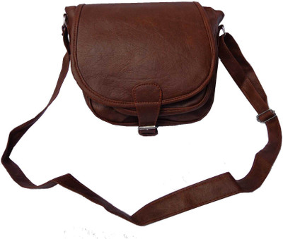 

Good Life Stuff Women Casual Brown Leatherette Sling Bag