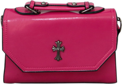 

Heels & Handles Women Casual Pink Leatherette Sling Bag