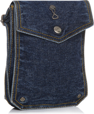 

Srota Women Casual Blue PU Sling Bag