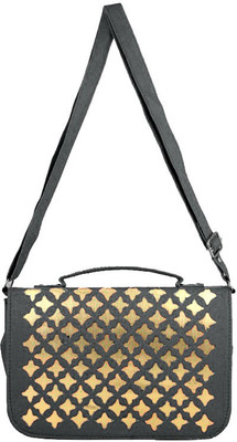 

Vouch Women Casual Black Leatherette Sling Bag