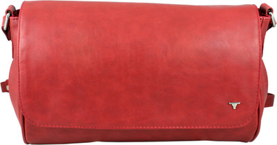 

Bulchee Women Casual Red PU Sling Bag