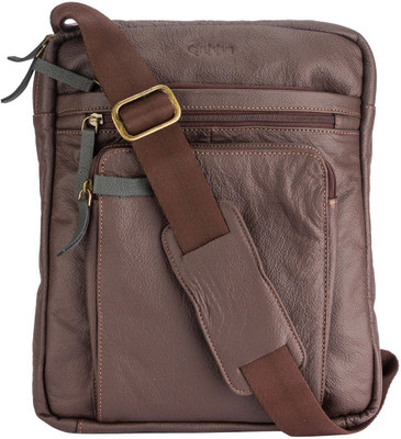 

Gekko Men & Women Formal Brown Genuine Leather Sling Bag