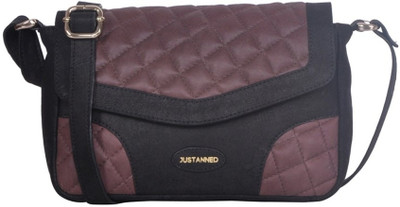 

Justanned Women Casual Black Genuine Leather Sling Bag